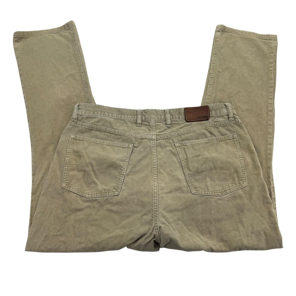 Taylor Stitch Pants Mens 36 X 32 Green Corduroy Chino Relaxed Straight HOLE